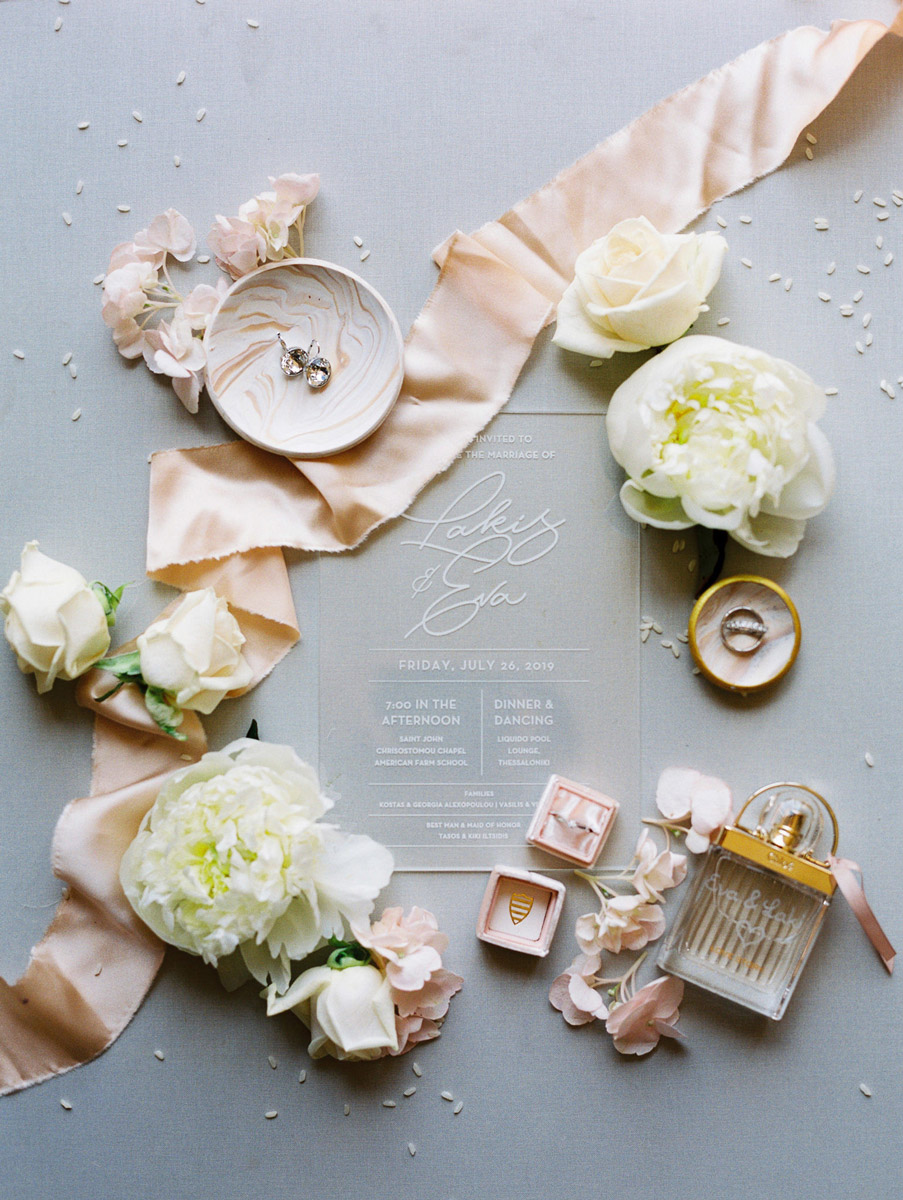 Wedding invitations greece – prosklitiria gamou – prosklisis gamou – romantic chalkidiki wedding - acrylic wedding invitations